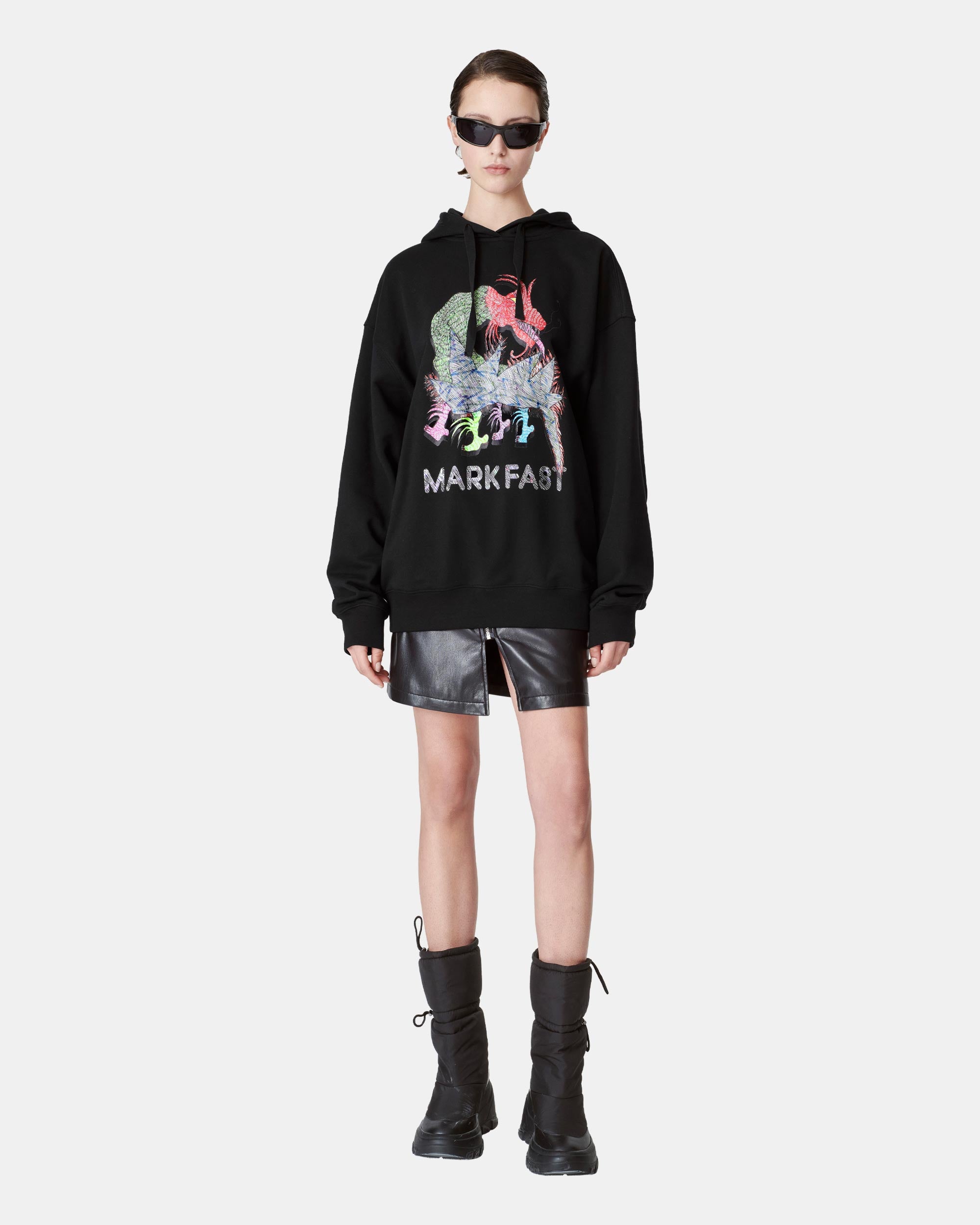 Unisex Printed Cotton Hooded Sweatshirt