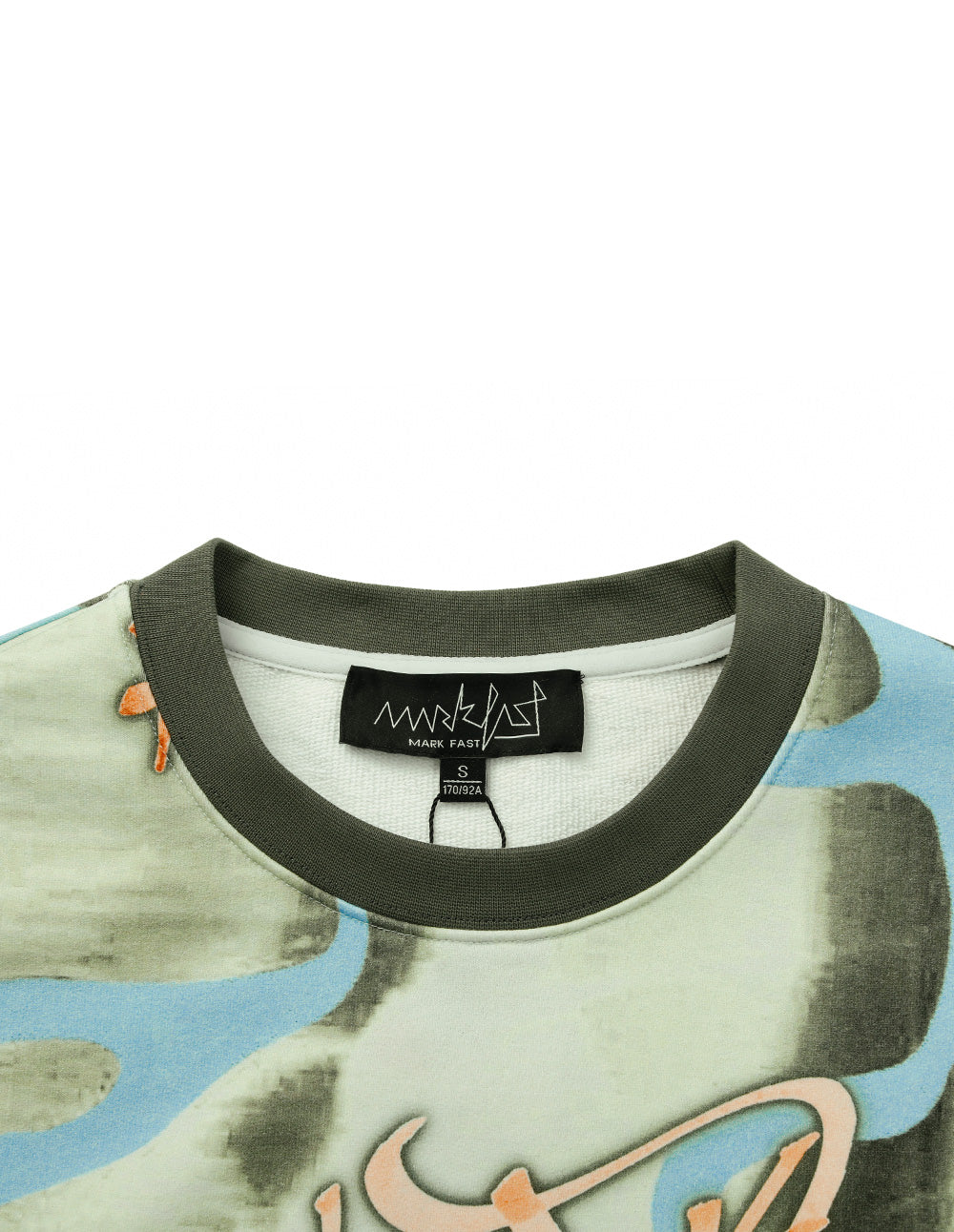 Unisex Cotton Tie-Dye Graffiti Print Loose Fit Sweatshirt