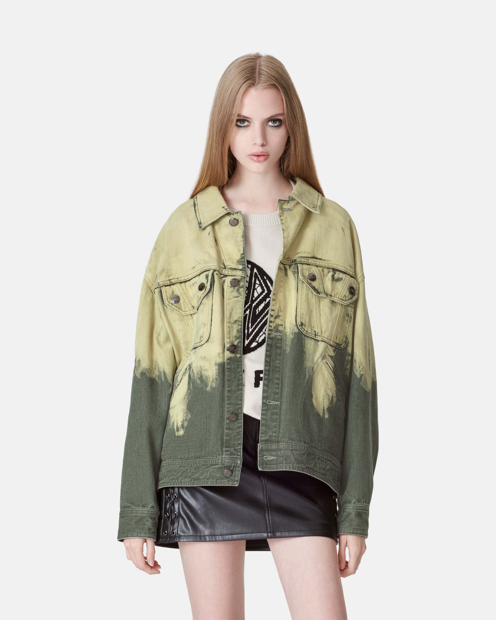 Unisex Couple Style Washed Denim Jacket