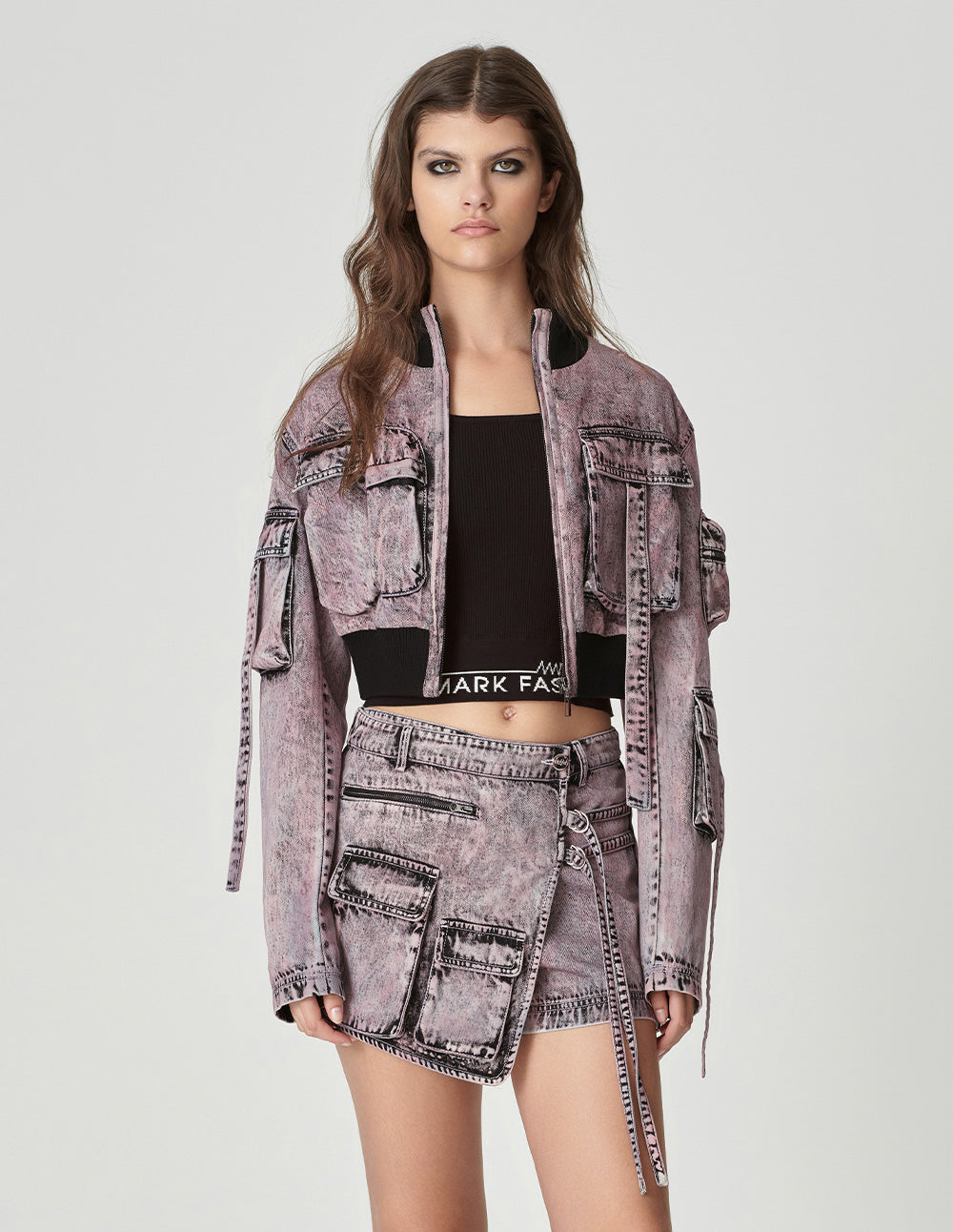 Women's Wrap Snowflake Dyed Denim Culottes Shorts