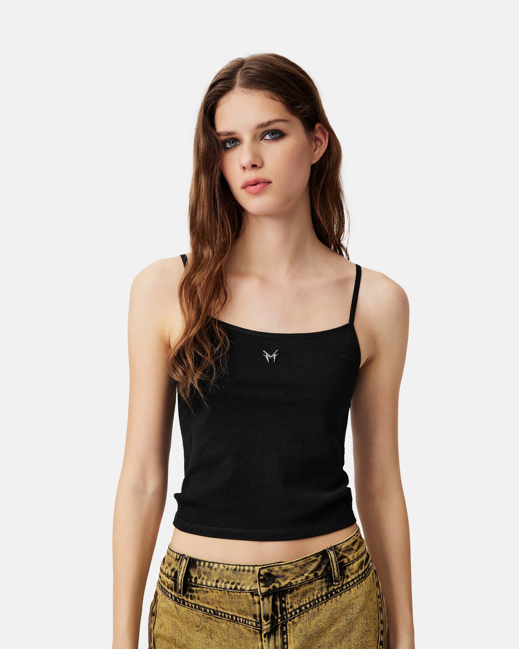 Women's Slim Fit Ribbed Jersey Camisole Top