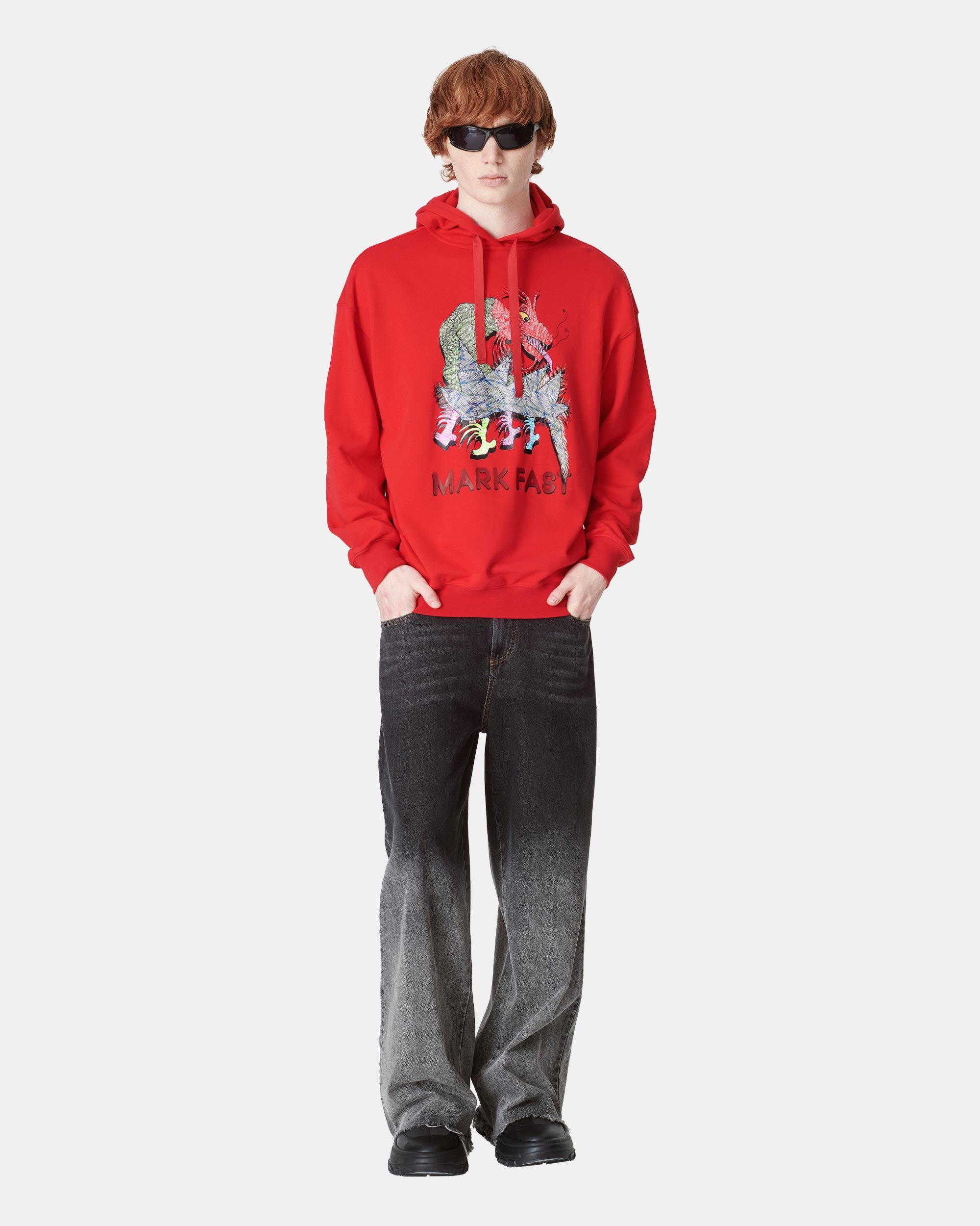 Unisex Printed Cotton Hooded Sweatshirt