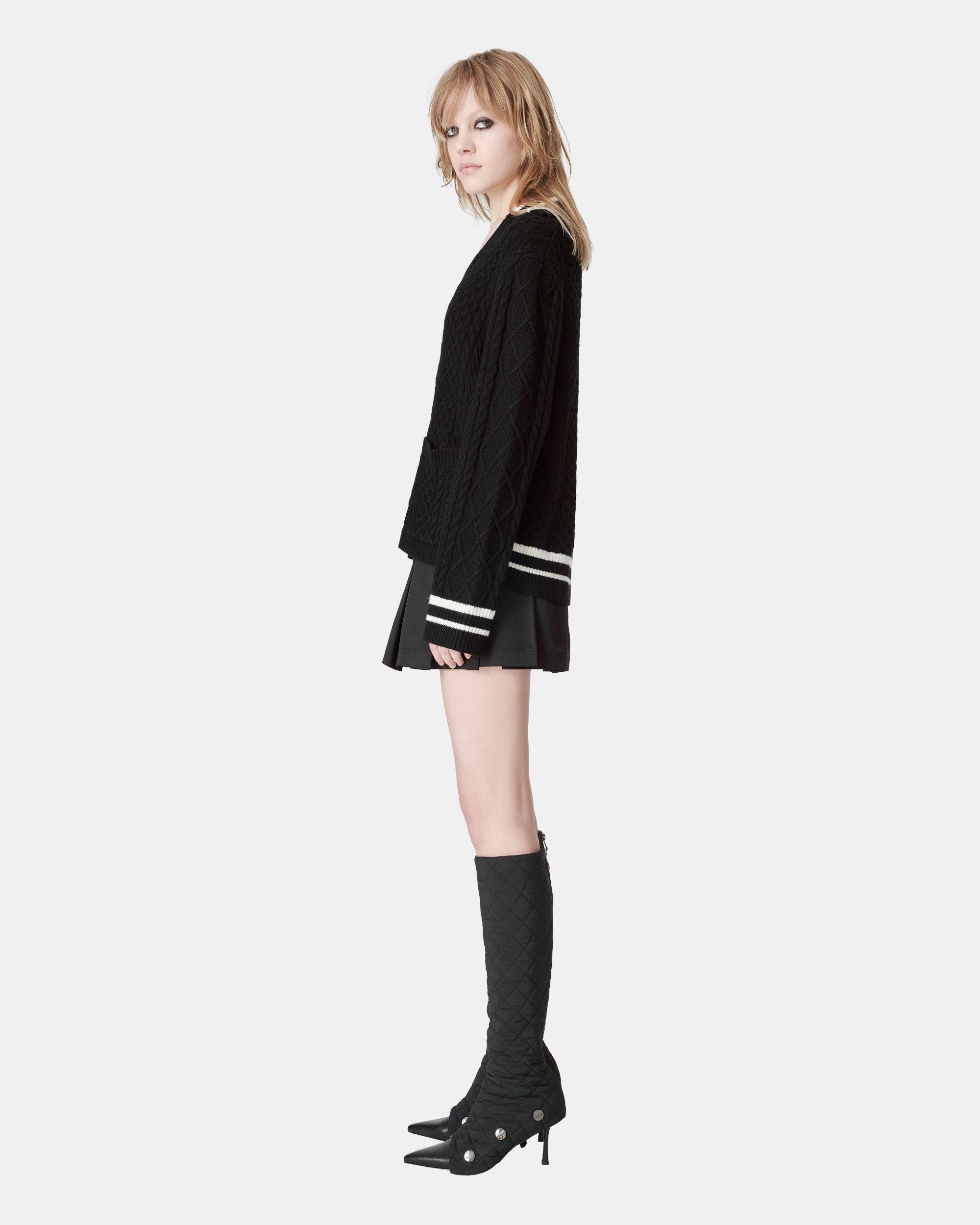 Women's Contrast Pattern Knitted Pullover