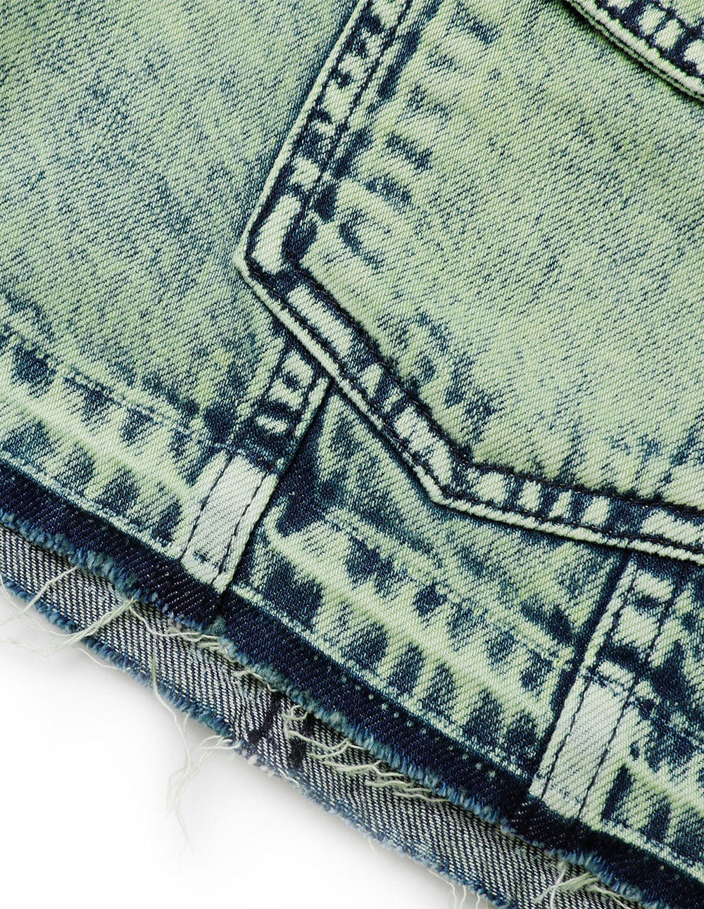 Women's Ripped Sleeves Washed Cropped Denim Jacket