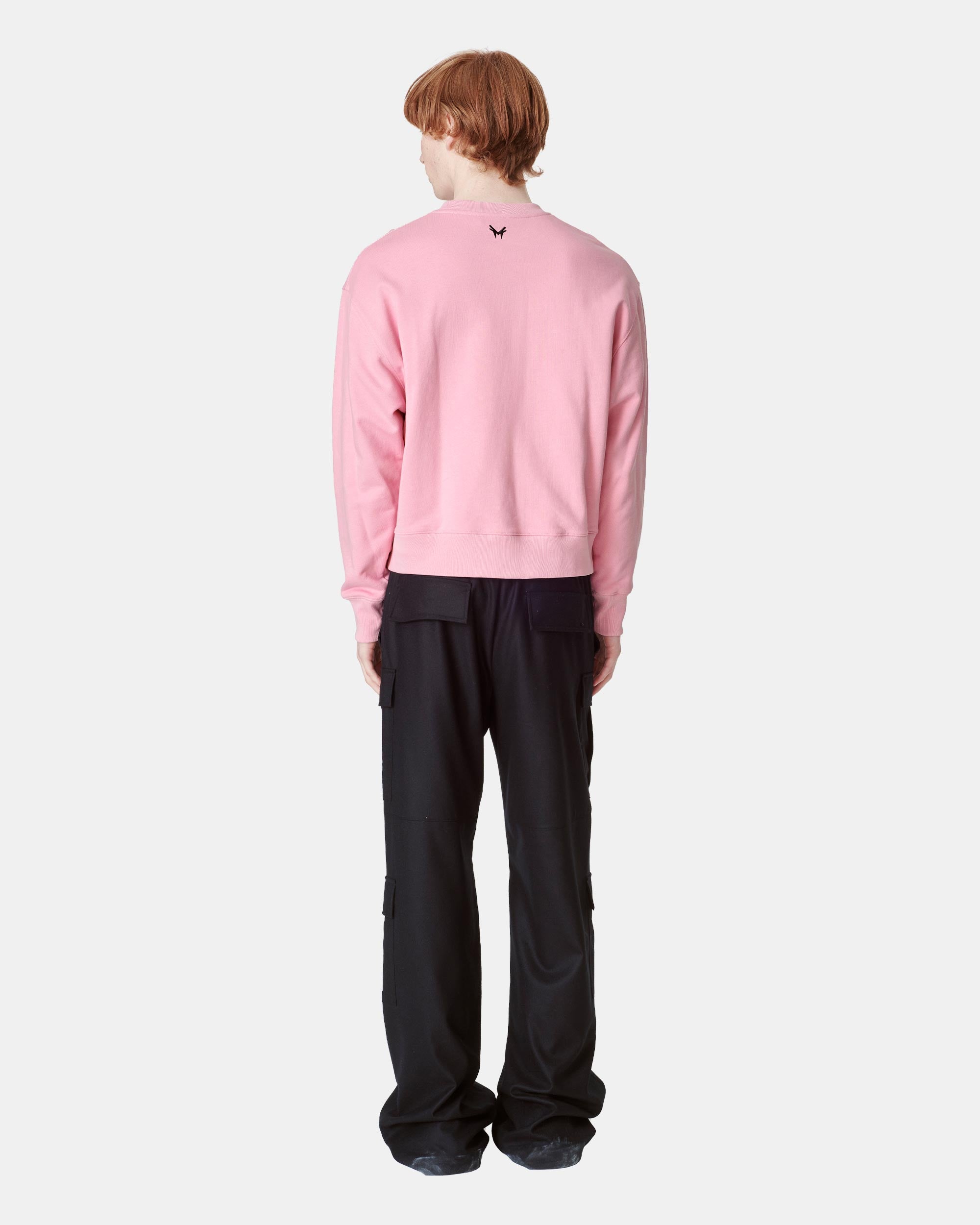 Unisex Pink Cotton Print Sweatshirt