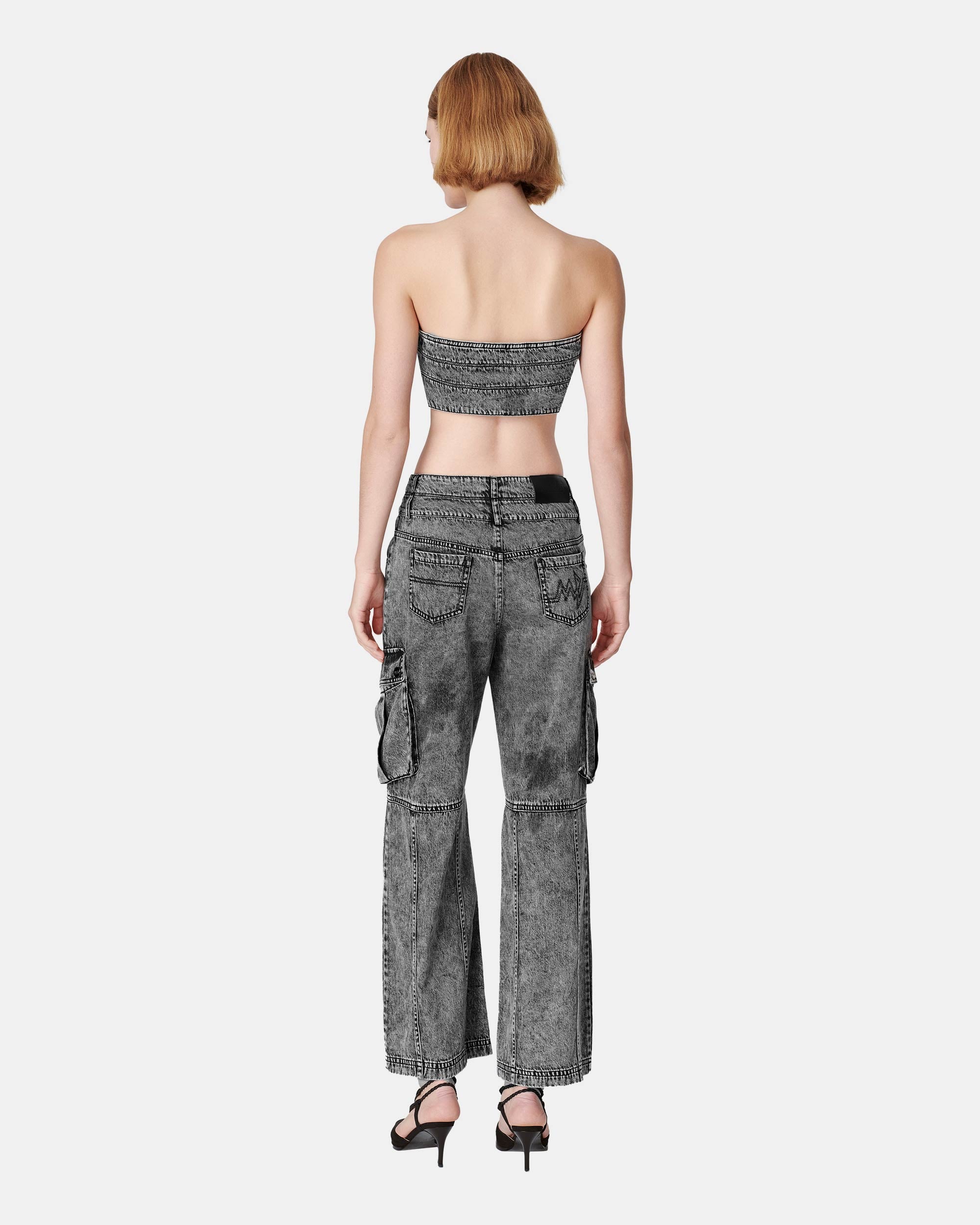 Women's Snowflake Washed Denim Tube Top