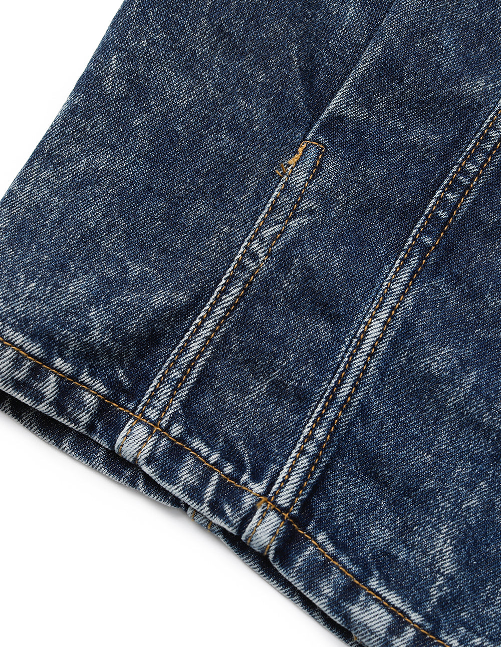 Woman's Tie-Strap Design Snowflake Washed Denim Jacket