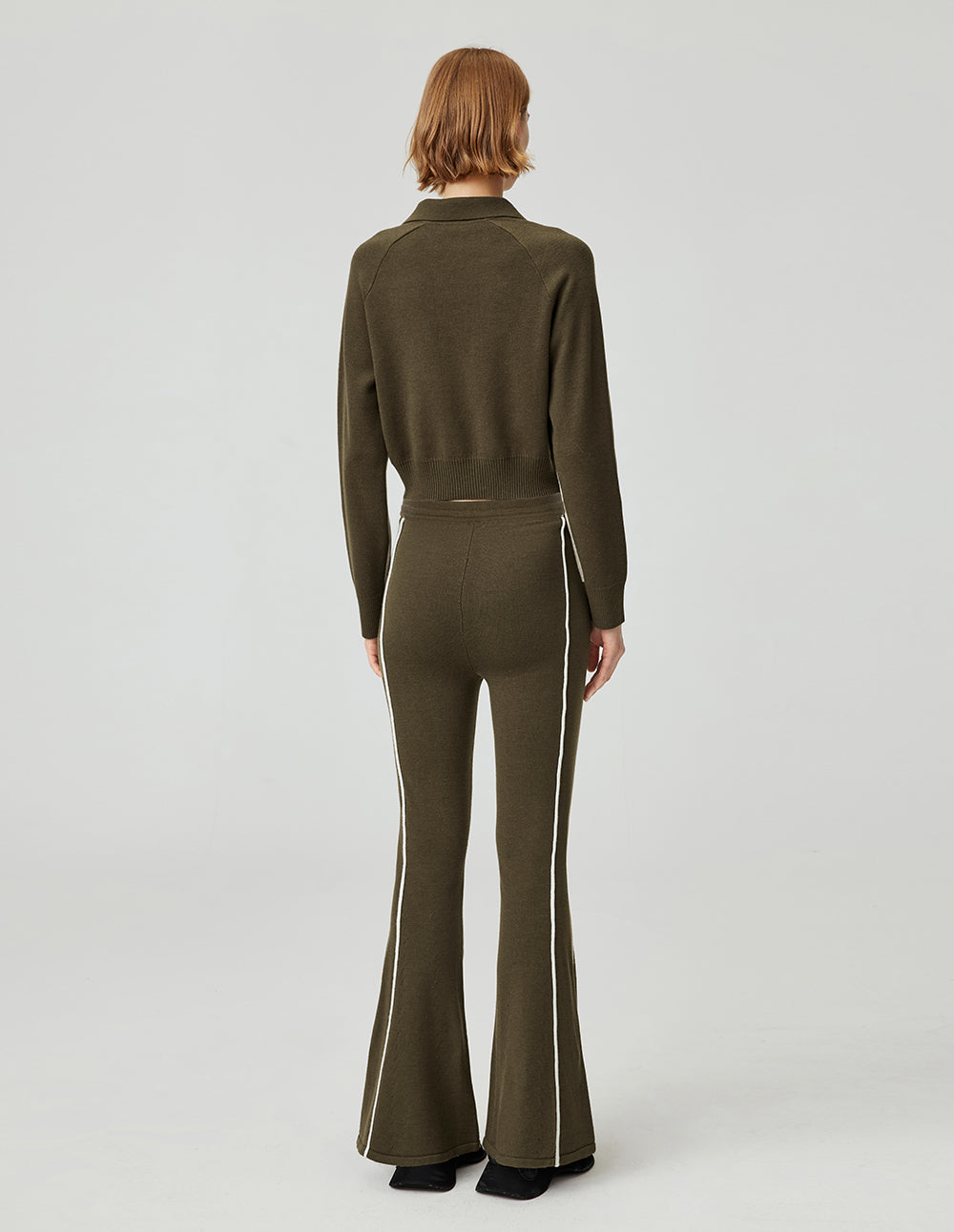 Women's Half-Zip Collared Knit Sweater