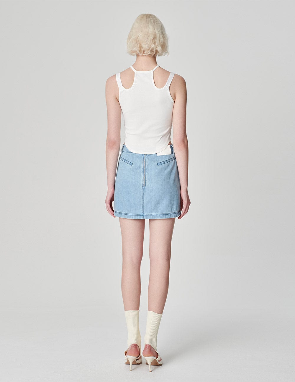 Women's Washed Denim Skirt