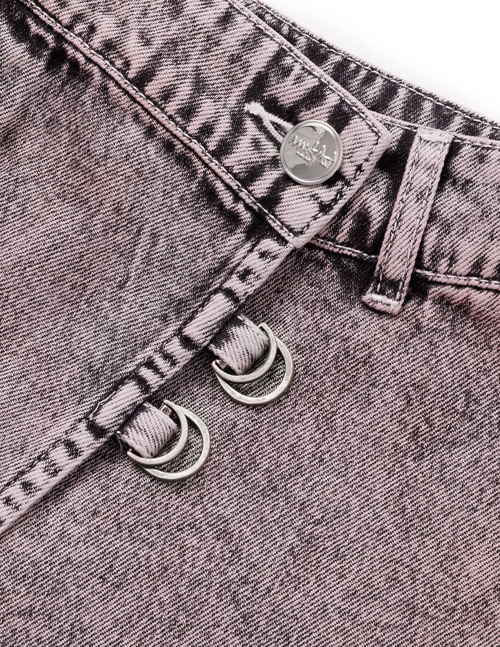 Women's Wrap Snowflake Dyed Denim Culottes Shorts