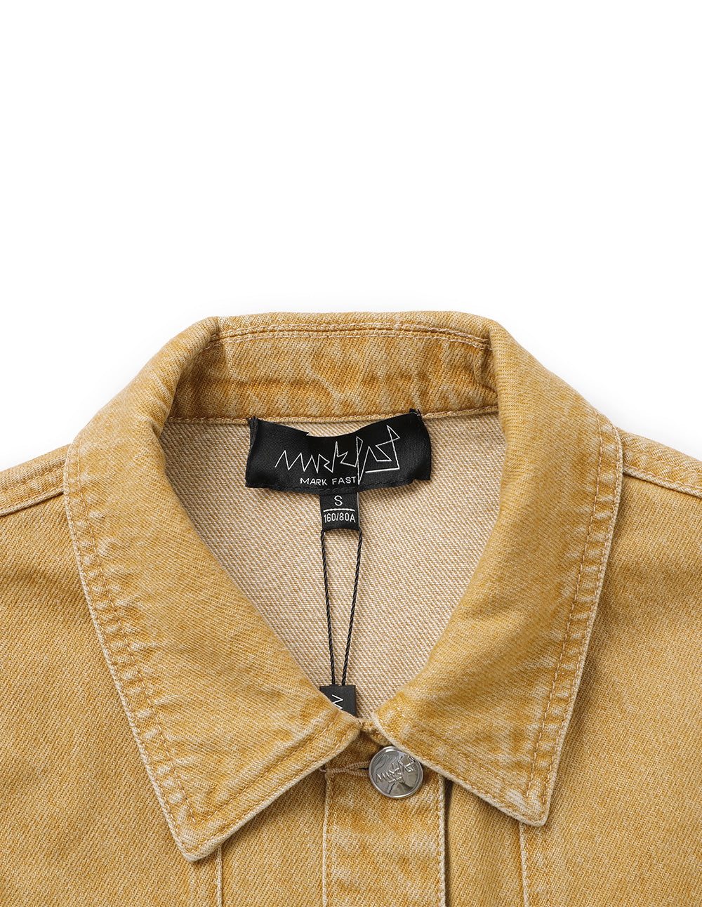 Women's Faux Two Piece Contrast Hem Denim Jacket