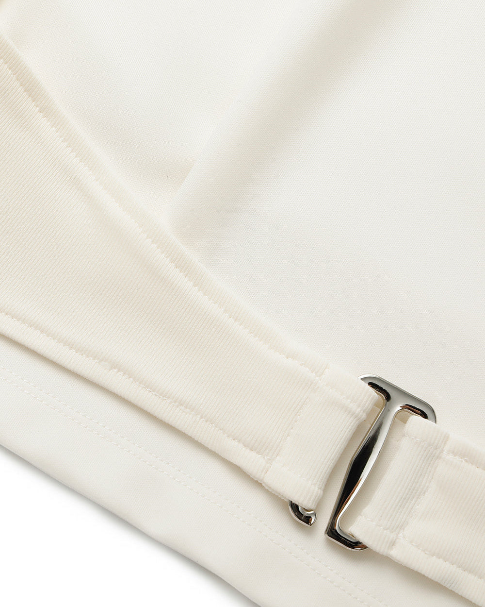 Women's Round Neck Short Sleeve Metal Button Girdle T-Shirt