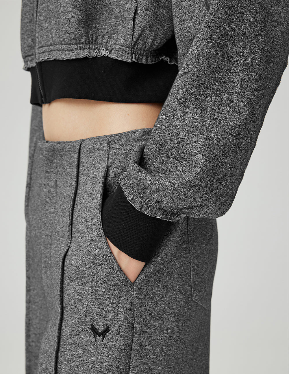 Women's Flat-Front Elastic Waist Loose Wide-Leg Straight Trousers