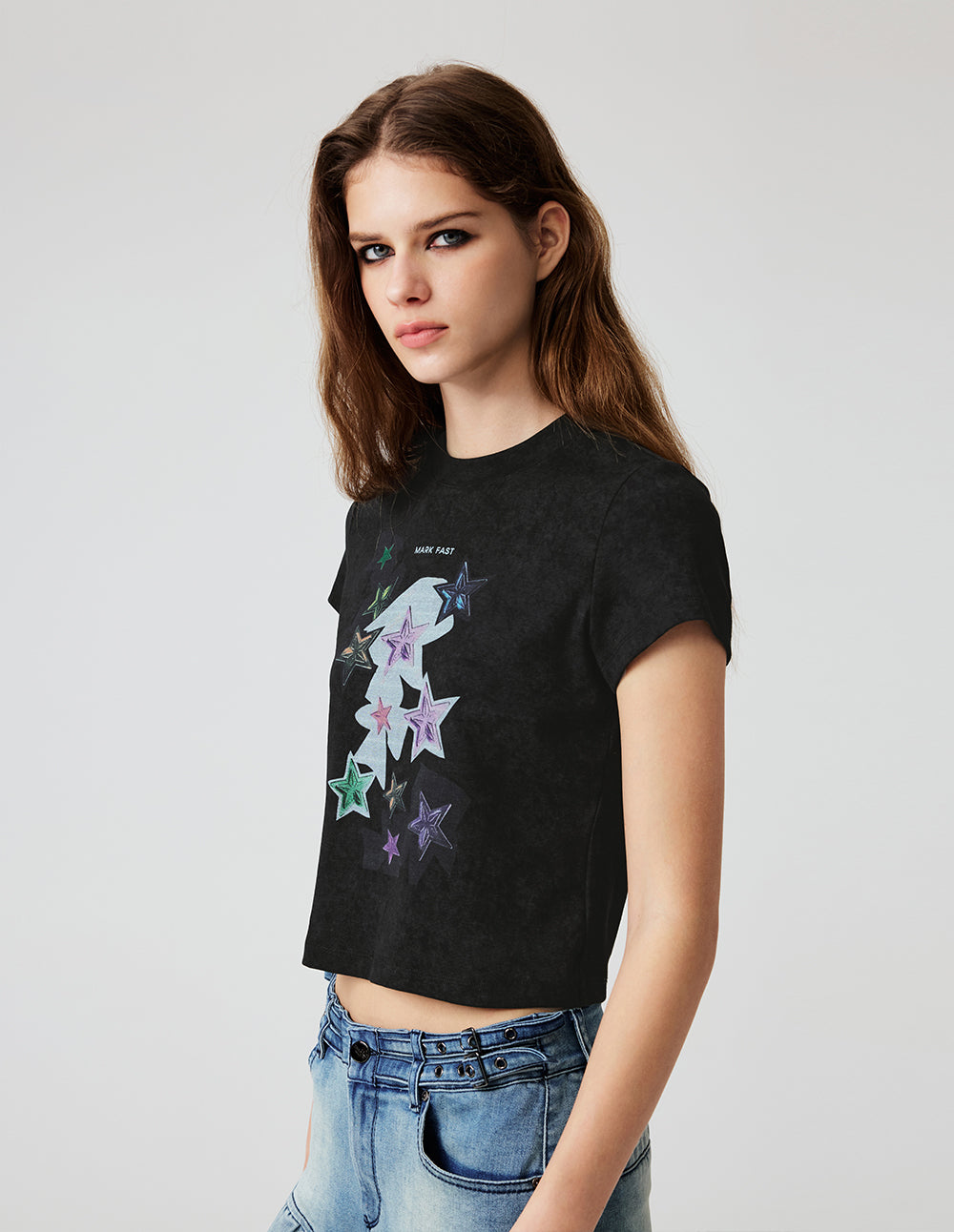 Women's Cotton Solid-Color Stretch T-Shirts