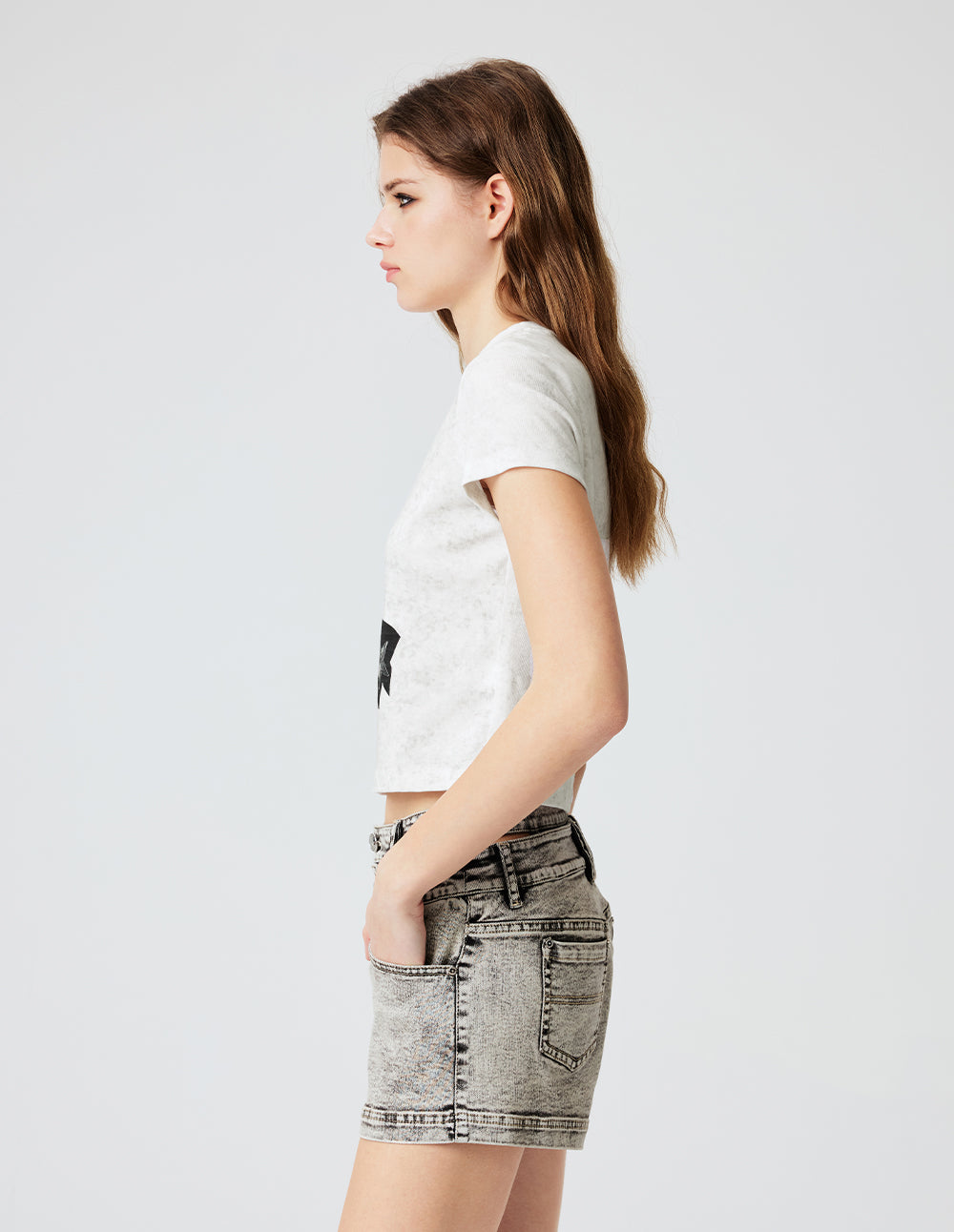 Women's Cotton Solid-Color Stretch T-Shirts
