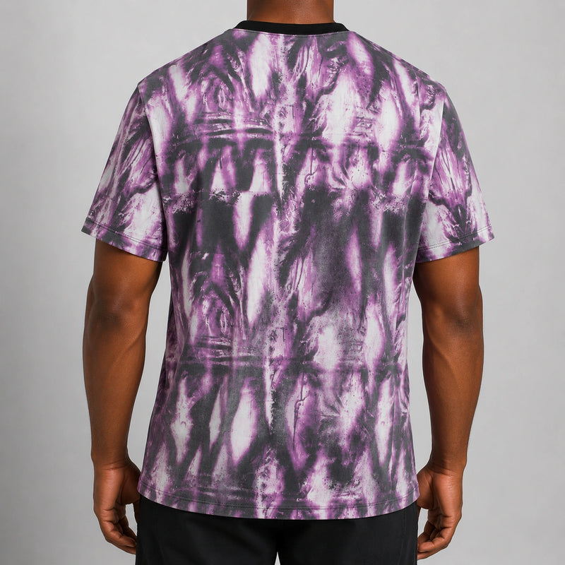 MarkFast Abstract Printed Cotton Loose T-Shirts