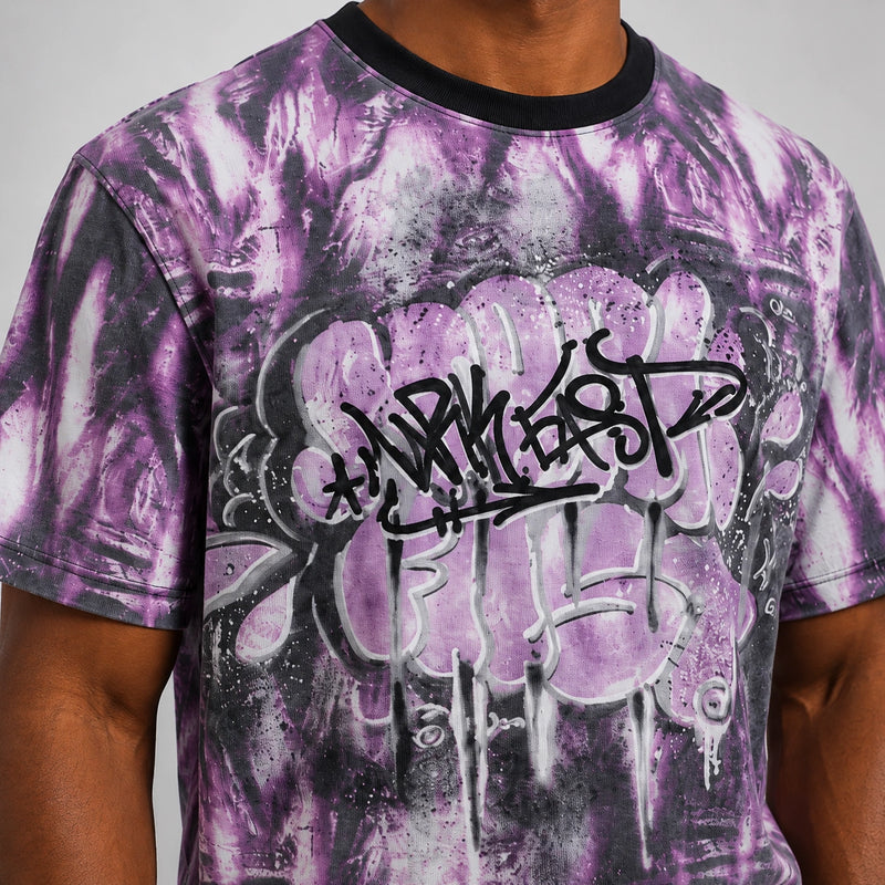 MarkFast Abstract Printed Cotton Loose T-Shirts