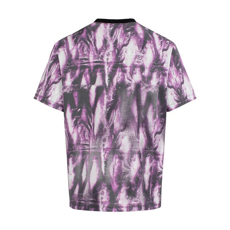 MarkFast Abstract Printed Cotton Loose T-Shirts