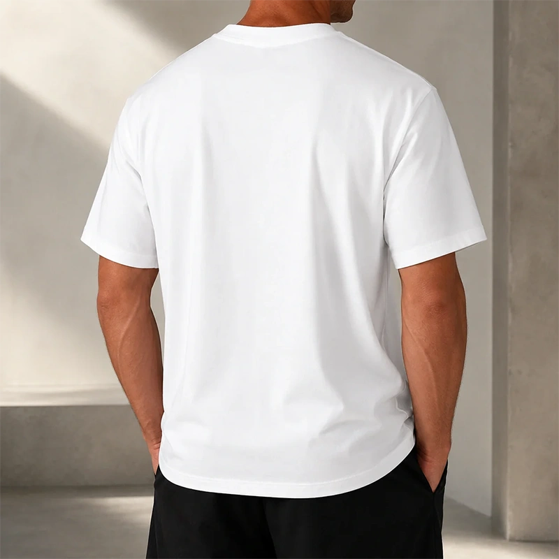 MarkFast Barbed Wire Letter Logo White Relaxed T-Shirts