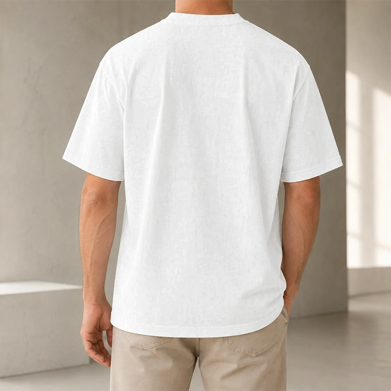 MarkFast Chain-Link Fence Graphic Print Cotton T-Shirts