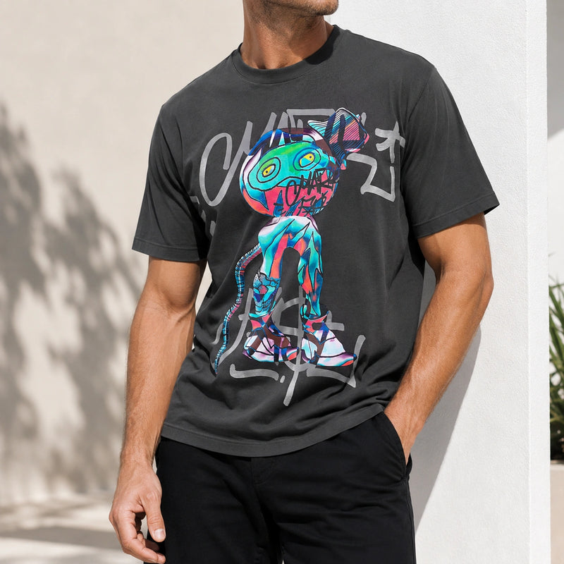 MarkFast Chrome Street Art Monster Figure T-Shirts