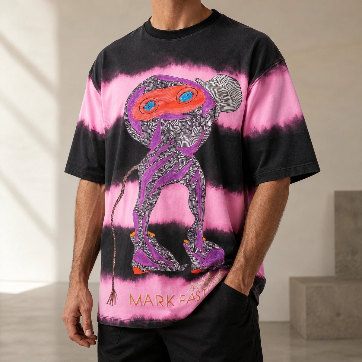 MarkFast City Walker Magenta Graphic T-Shirts