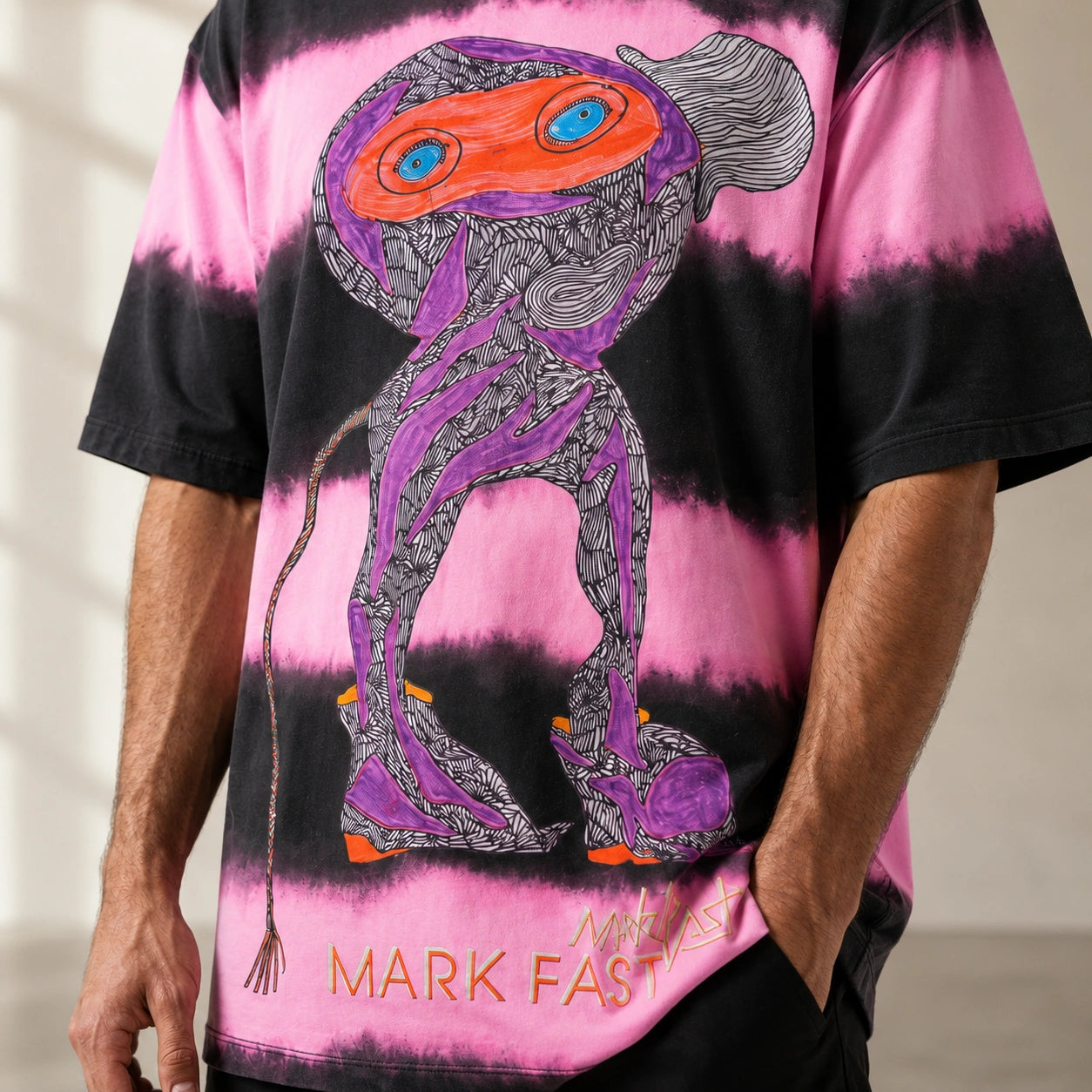 MarkFast City Walker Magenta Graphic T-Shirts