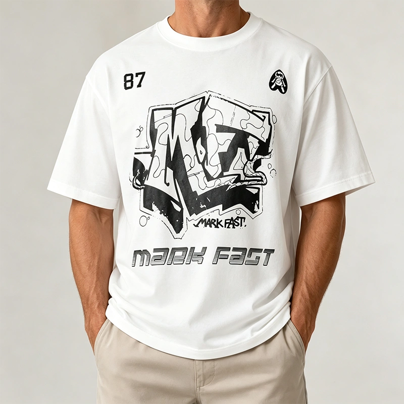 MarkFast Cloud-Feel Relaxed-Fit Short-Sleeve T-Shirts