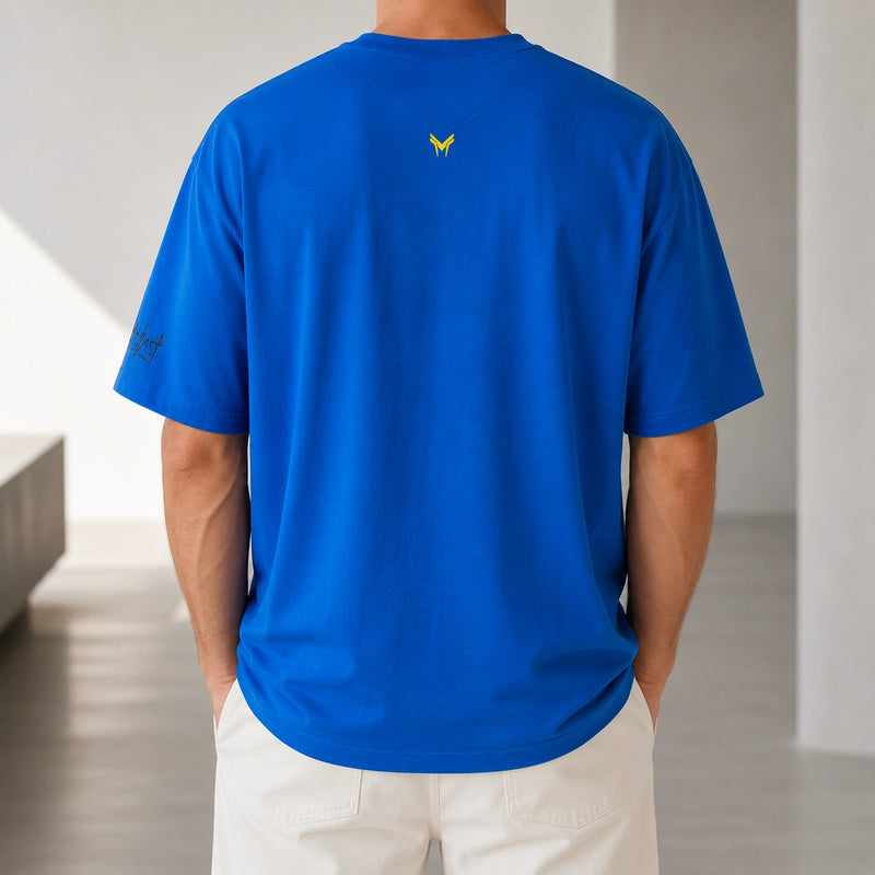 MarkFast Cobalt Blue Structured T-Shirts