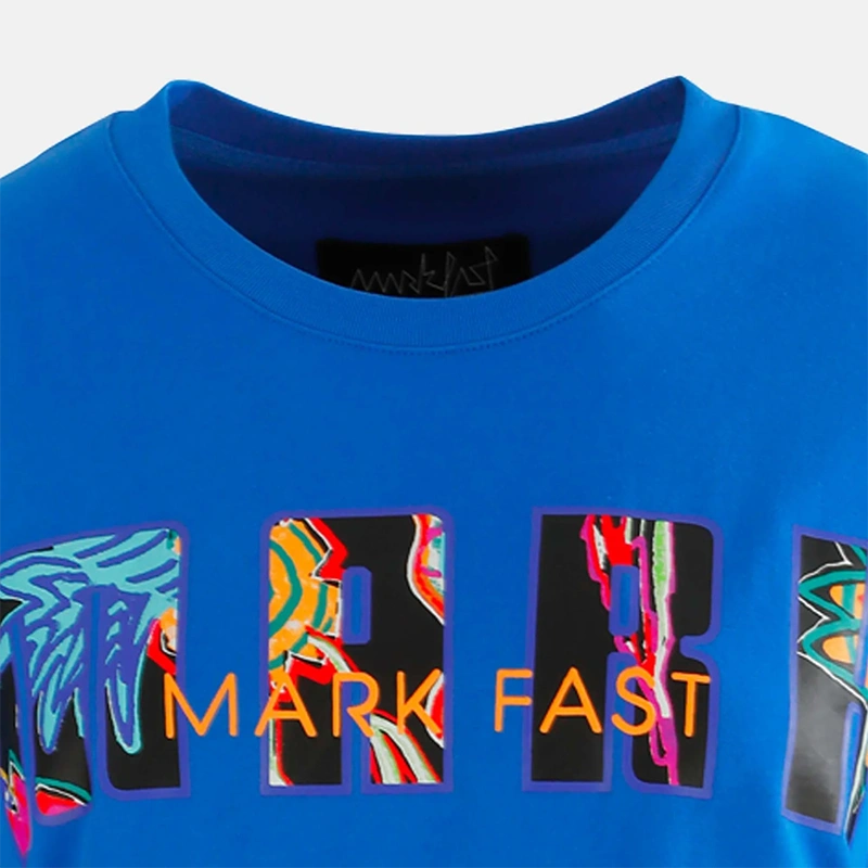 MarkFast Cobalt Blue Structured T-Shirts