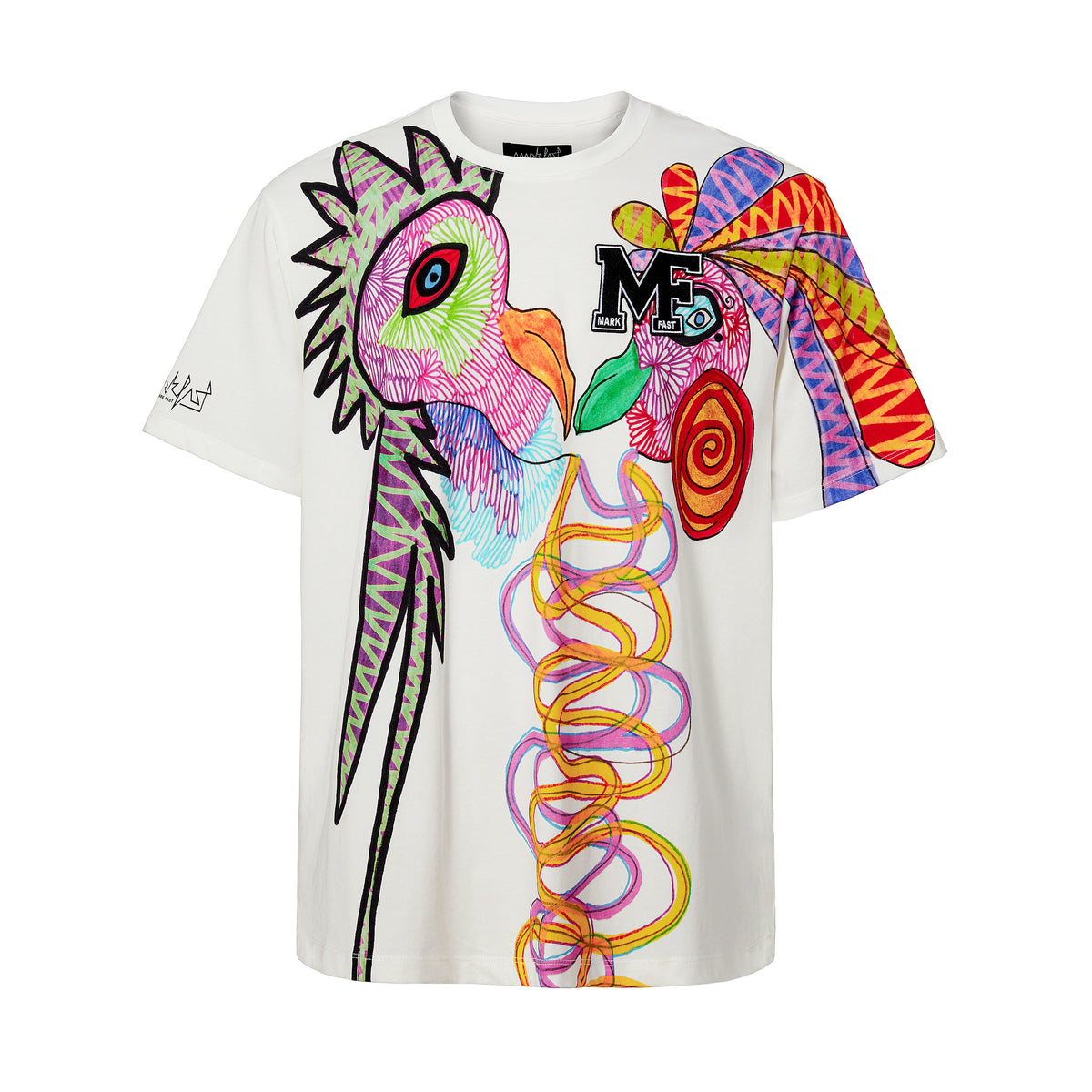 MarkFast Colorful Graffiti Parrot Abstract Art Street T-Shirts