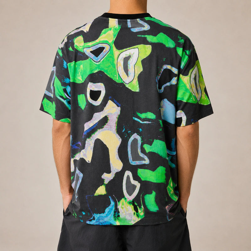 MarkFast Contrast Graffiti Cotton Printed T-Shirts