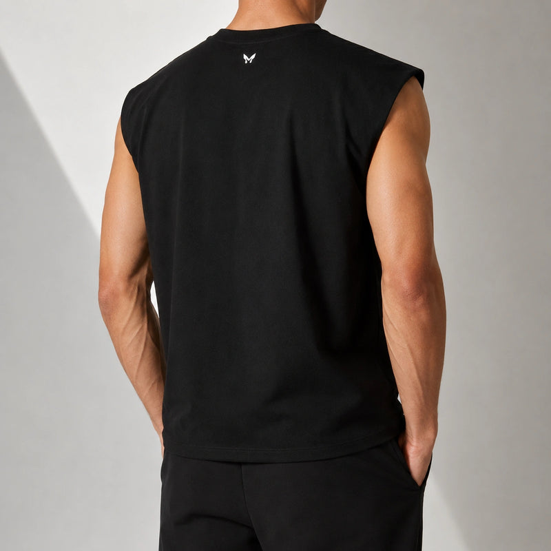 MarkFast Contrast Pure Cotton Printed Sleeveless T-Shirts