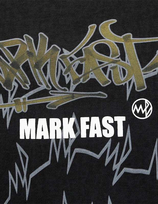 MarkFast Cotton Retro Logo Print T-Shirts