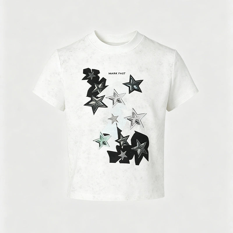 MarkFast Cotton Solid-Color Stretch T-Shirts