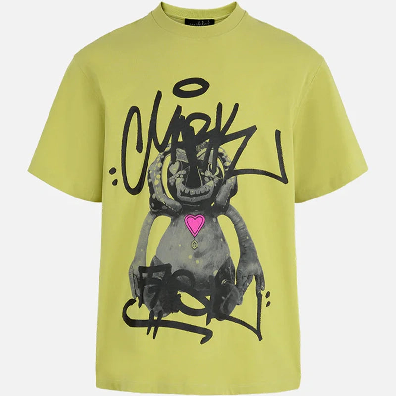 MarkFast Couple Style Mischievous Little Monster Cotton T-Shirts