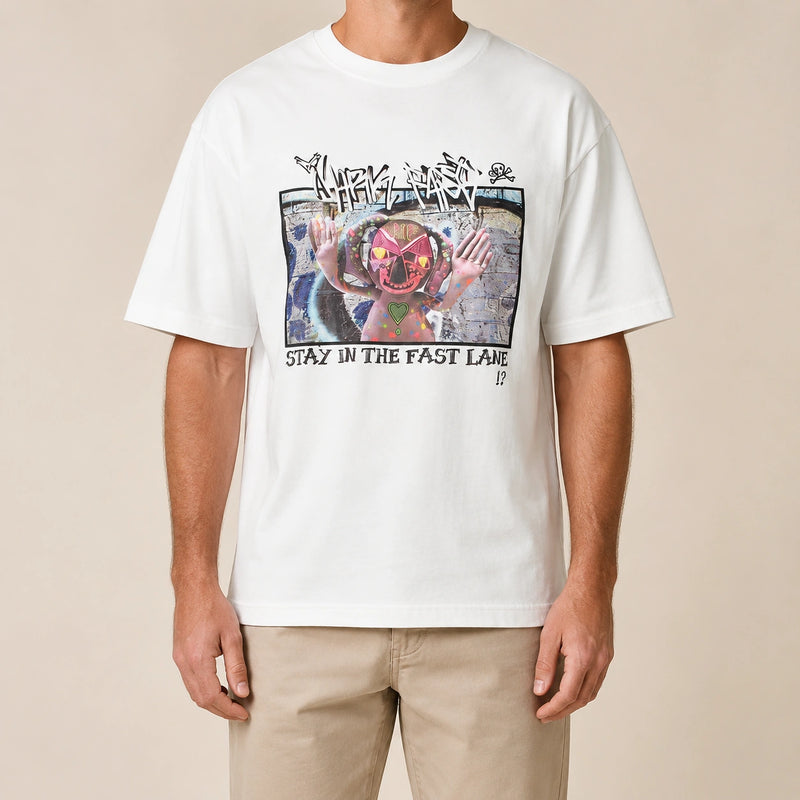 MarkFast Couple Style With Troublesome Little Monster Print T-Shirts