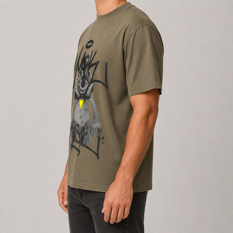MarkFast Couple Style With Troublesome Little Monster Print T-Shirts