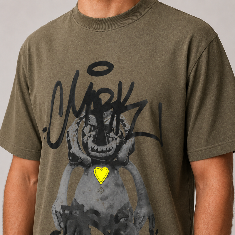 MarkFast Couple Style With Troublesome Little Monster Print T-Shirts
