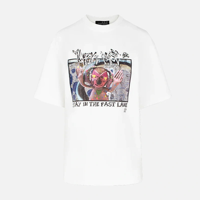 MarkFast Couple Style With Troublesome Little Monster Print T-Shirts