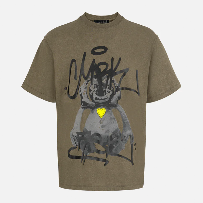 MarkFast Couple Style With Troublesome Little Monster Print T-Shirts