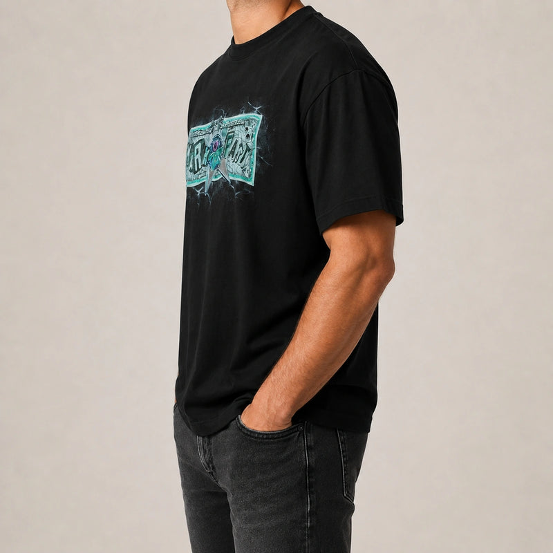 MarkFast Dark Mint Graphic Crew Neck Cotton T-Shirts