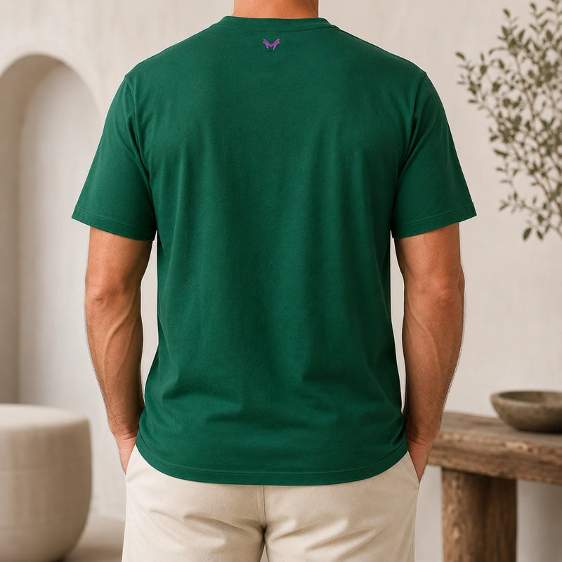 MarkFast Deep Green Relaxed Fit T-Shirts