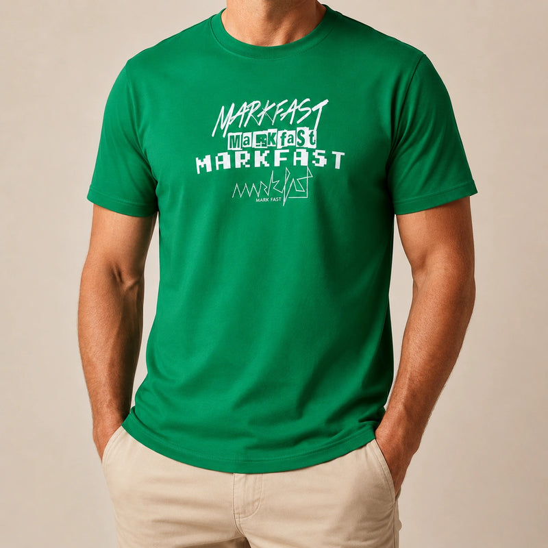 MarkFast Forest Green Relaxed T-Shirts