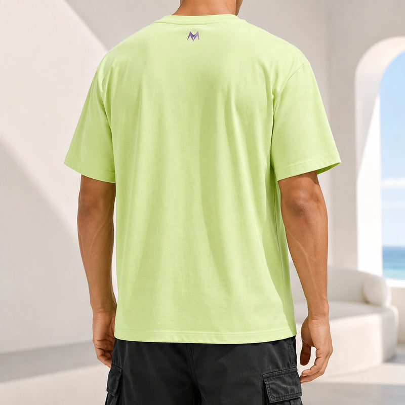 MarkFast Graffiti Print Loose Round Neck T-Shirts