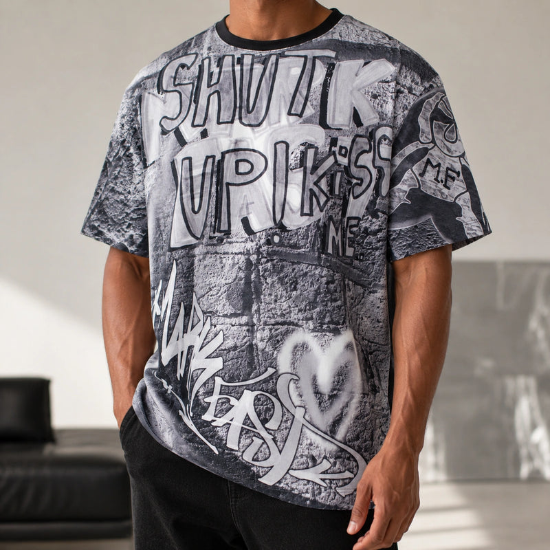 MarkFast Graffiti Slogan T-Shirts