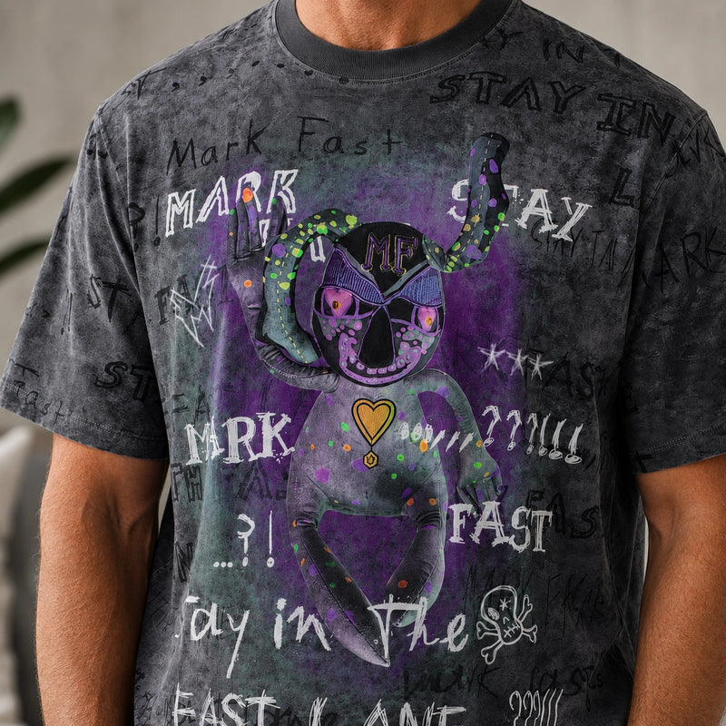 MarkFast Gray MF Mischief Monster T-Shirts