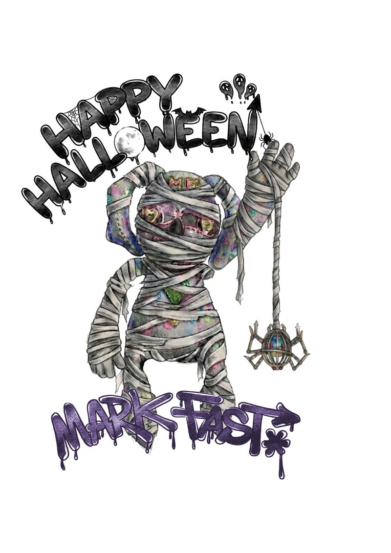 MarkFast Grunge Color Mummy Street Halloween Graphic T-Shirts