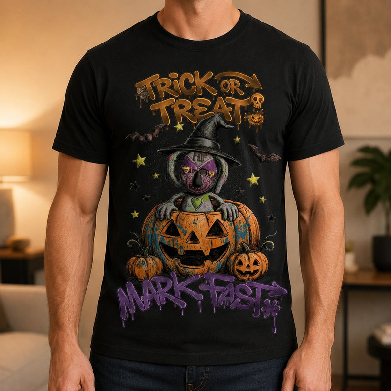 MarkFast Halloween Witch Doll Pumpkin Drip Graffiti T-Shirts