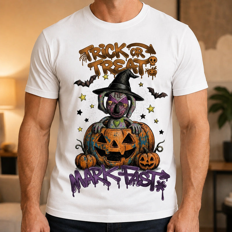 MarkFast Halloween Witch Doll Pumpkin Drip Graffiti T-Shirts